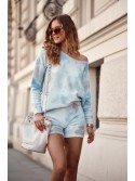 Set aus Strickpullover und Shorts in Grau und Blau 3211045 – Online-Shop – Boutique